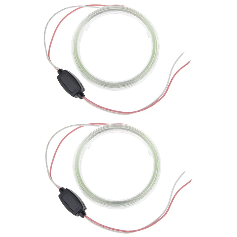 

2 Pcs 100mm COB Halo Angel Eyes Headlight Car LED Light Ring DRL White DC 12V