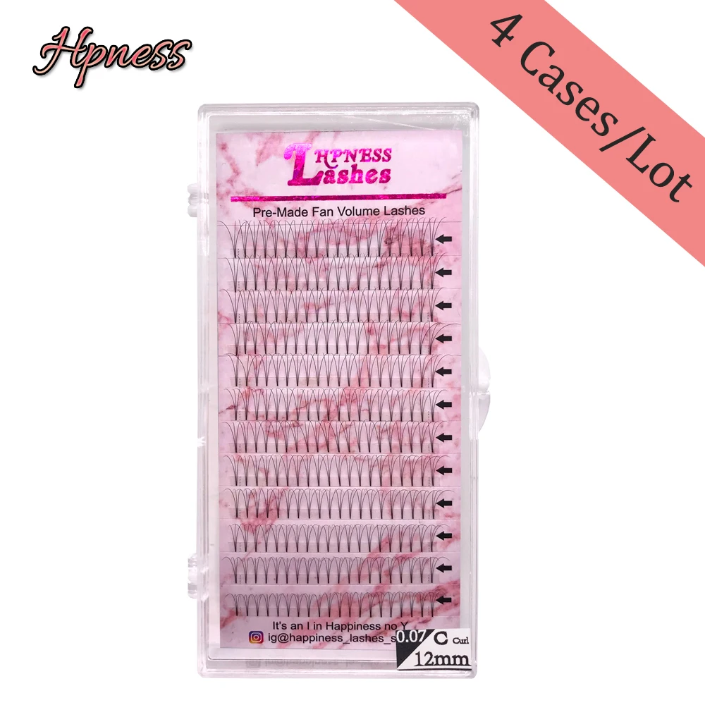 

3D 4D 5D Soft Premade Premium Volume Fans Makeup Eyelashes Extension 4 Trays Individual Natural Classic 100% Hand-Made