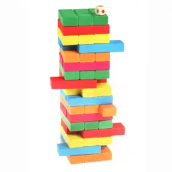 51 шт./компл. красочные Jenga обучающая доска игра семья/вечерние лучший подарок для детей Высокое качество строительные блоки игра