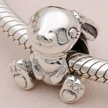 

Original Vintage Cute Nini the Rabbit Beads Fit 925 Sterling Silver Animal Bead Charm Bracelet Bangle DIY Jewelry