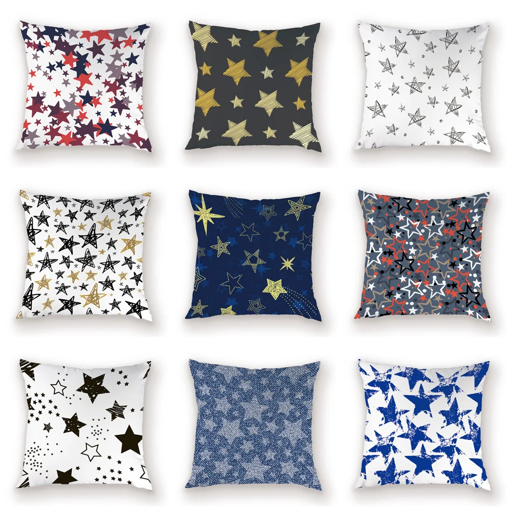 Геометрический Nordic дизайнерские подушки крышка красочные Boho домашний декор Чехлы диванные подушки охватывает белая наволочка со звездами декоративные подушки