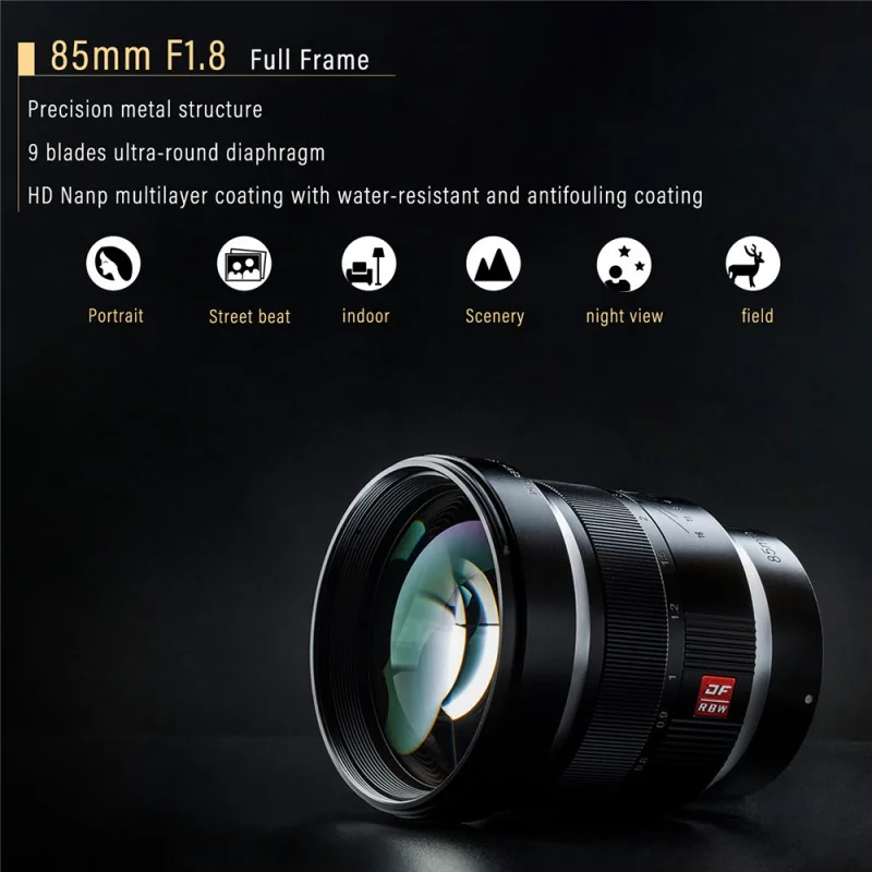 VILTROX 85 мм F/1,8 Полнокадровый ручной фиксированный фокус фиксированный объектив для камеры sony NEX и A9 A7M3 A7R для Fujifilm FX-mount