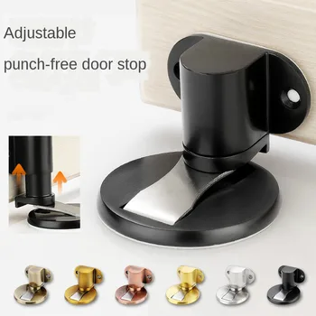 

Adjustable Door Holder Stainless Steel Magnetic Door Stopper Non-punch Sticker Water-proof Door Stop Furniture Door Hardware WY