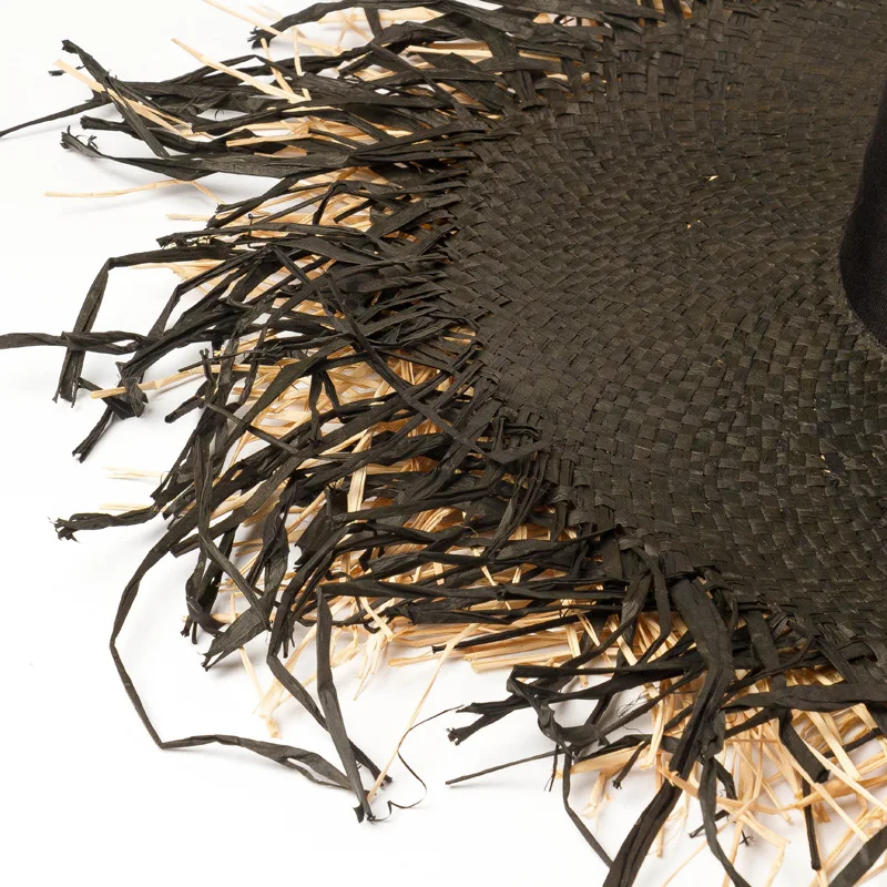 Новинка Raffia объемные шапки для женщин с большими полями Панама пляжная шляпа