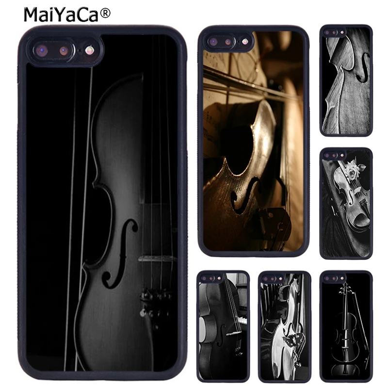 MaiYaCa Elegant Wooden Violins Bow Sheet Music Phone Case For iPhone X XR XS 11 12 13 Pro MAX 5 6 6S 7 8 Plus Samsung S8 S9 S10 | Мобильные
