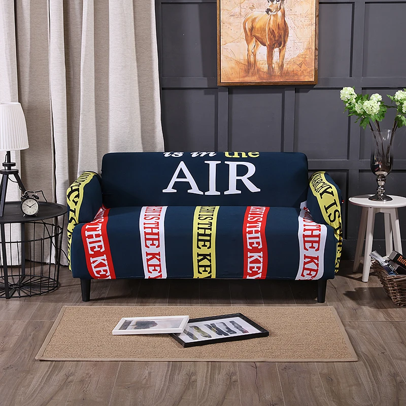 Letter Stripe Modern Elastic Sofa Slipcovers Stretch Covers for Living Room Sectional Corner Couch Housse De Canap | Дом и сад