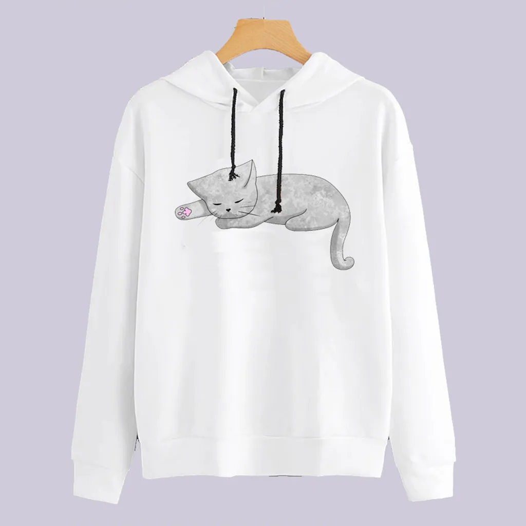 Hoodies Women Autumn 2019 animal Print Hooded Harajuku Streetwear Leisure Hoodie Hoodies And Sweatshirts Women Pullovers Clothes