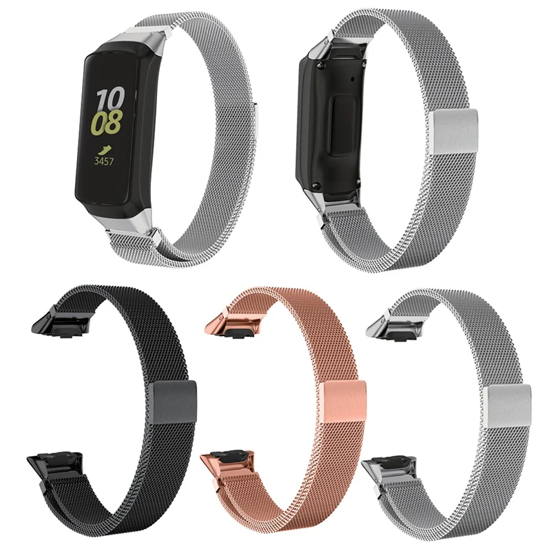 Ремешок для samsung Galaxy Fit, универсальный, совместимый, из нержавеющей стали, Миланский Браслет, сменный ремешок, надежная производительность, 14 мм