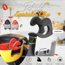 Stainless Steel Anti-Scalding Pan Side Scoop Clamp Heat-Resistant Spoon Rest Spatula Holder Hot Pot Clipper Kitchen Gadgets Tool