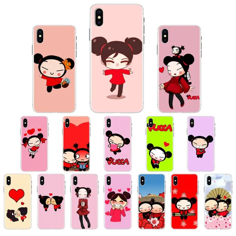FHNBLJ мультяшная китайская кукла pucca И garu чехол для телефона iphone 11 Pro Max X XS MAX 6 6s 7 8 Plus 5