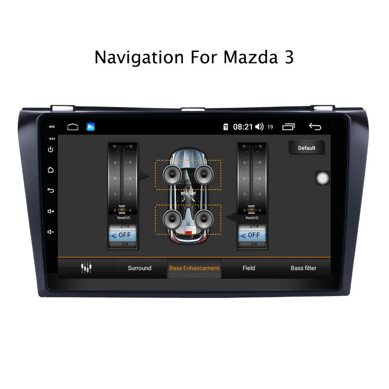 Ectwodvd 9 дюймов Andriod 8,1 автомобильный DVD gps для Mazda 3 2006 2007- 4G Оперативная память 64G Встроенная память CarPlay DSP 4 аппарат не привязан к оператору сотовой связи с WI-FI