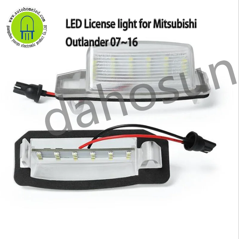 

2Pcs Dahosun White LED License Plate Lamp Bulb Replacement For Outlander 2007-2016 Error Free License Number Light