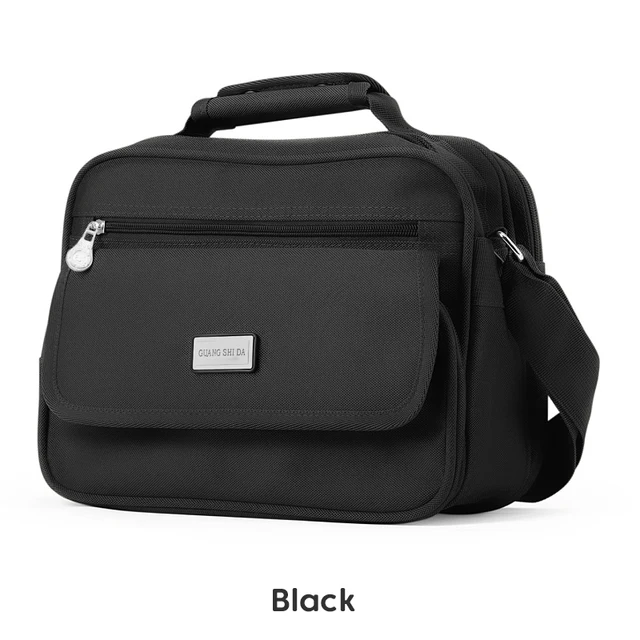 GREATOP Multi-Packet Business Men Messenger Bag Oxford Waterproof  Male Shoulder Bags Travel Crossbody Bags Men Handbag Y0027 Black-1