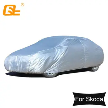 

190T universal Full Car Covers Outdoor sun uv protection dust rain snow protective for skoda octavia yeti rapid fabia