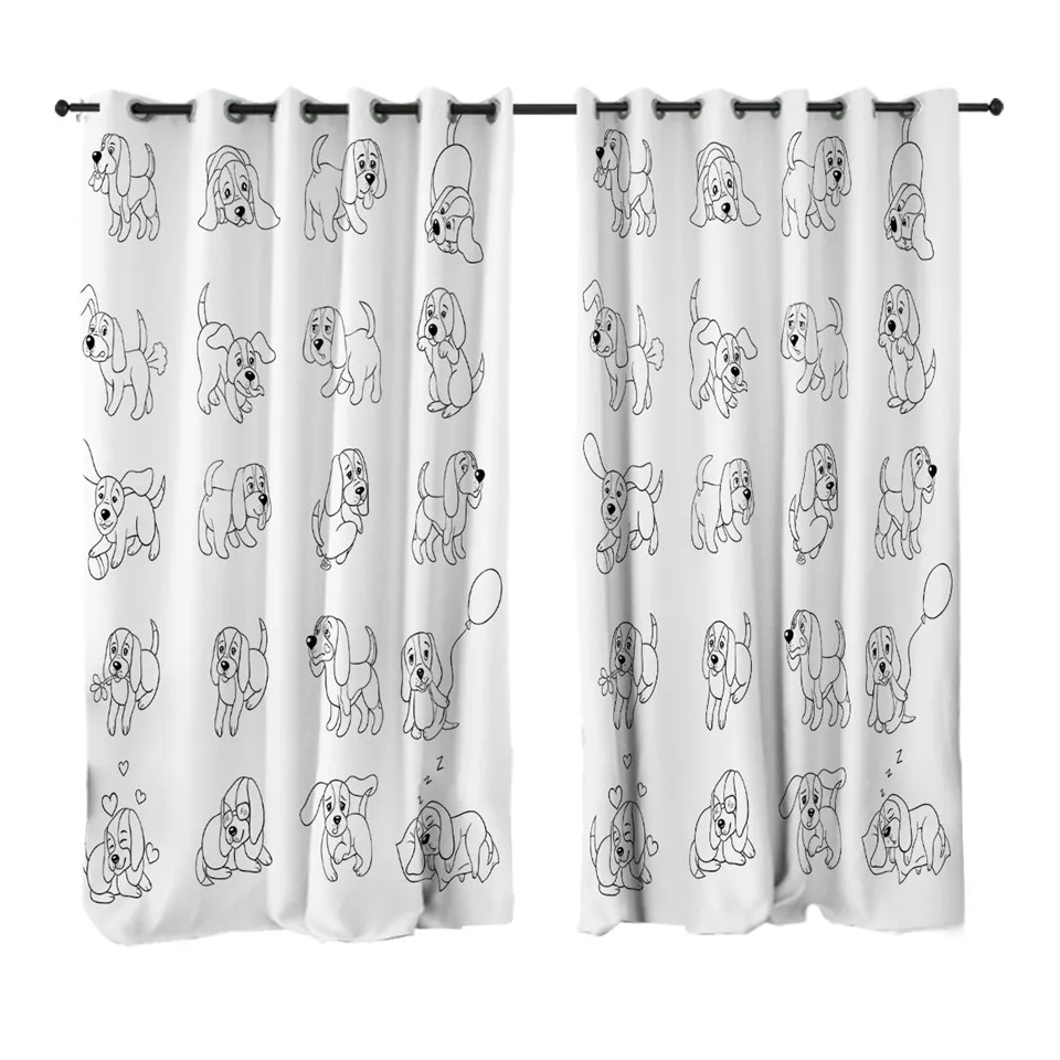 SW2006简笔猎犬-白底