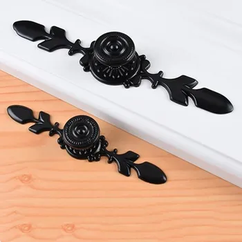 KKFING European Style Wardrobe Handle Rural Drawer Door Knobs Kitchen Cabinet Knobs And Handles Brass Furniture Hardware