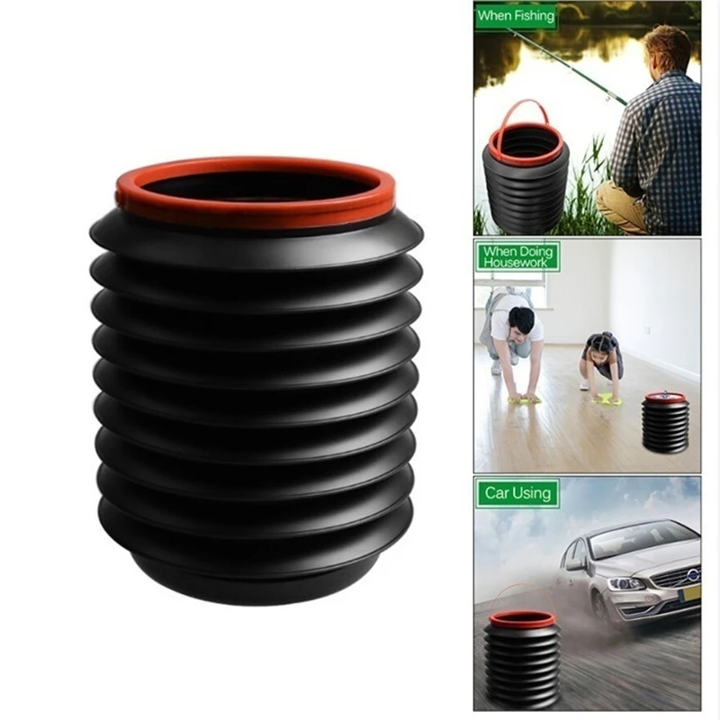

Multifunction Folding car trash can automatic storage box 4L car trash can and outdoor fishing bucket