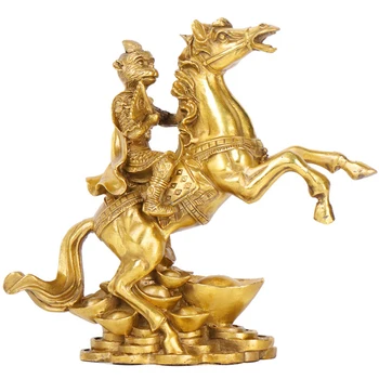 

LAOJUNLU Bronze Ware Pure Copper Qitian Dasheng On Horseback Ornament Home Crafts