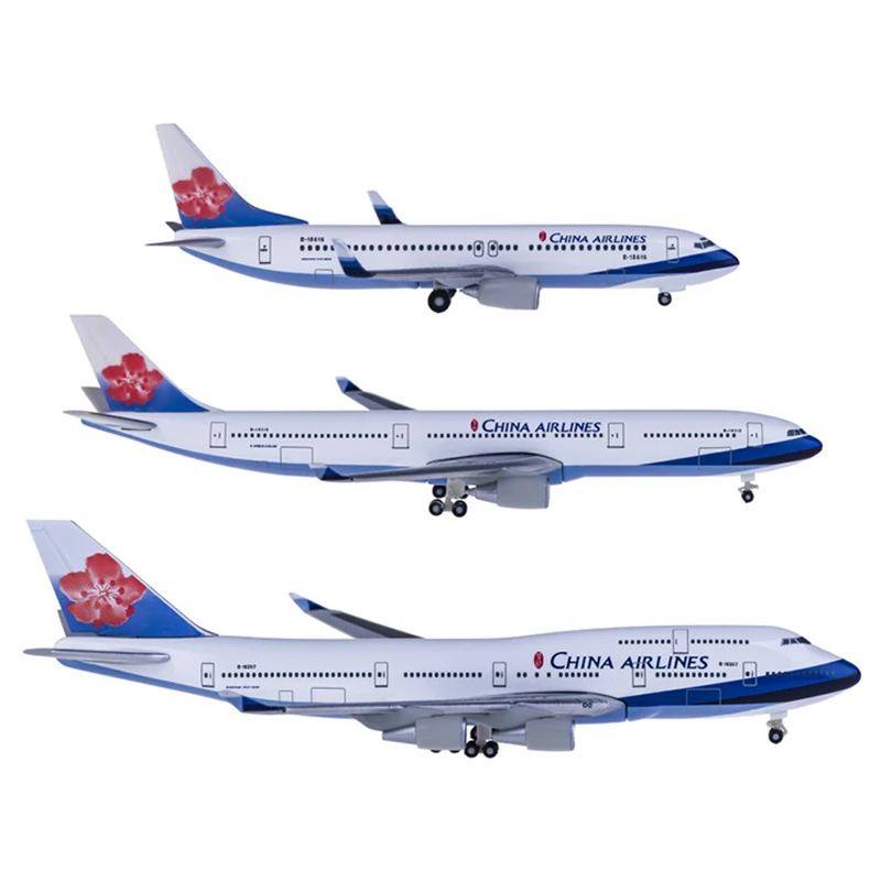 Modelo de avión de simulación, escala 1:500, Boeing, 747 400, 737 A330 300, tres en uno, regalo de decoración de escritorio|Juguete fundido a presión y vehículos de juguete| -