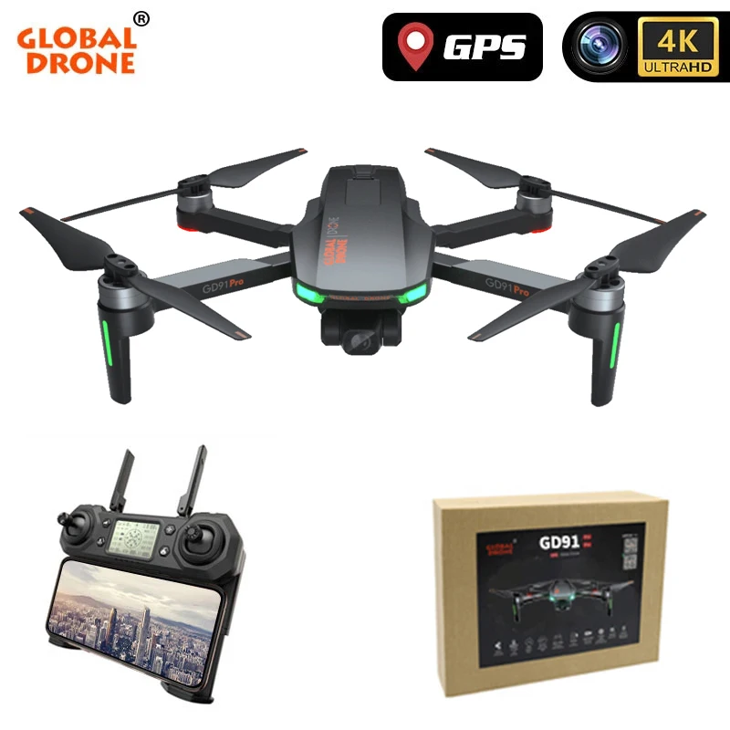 Дрон 4K GPS Профессиональный Квадрокоптер с камерой 2 осевой антивибрационный