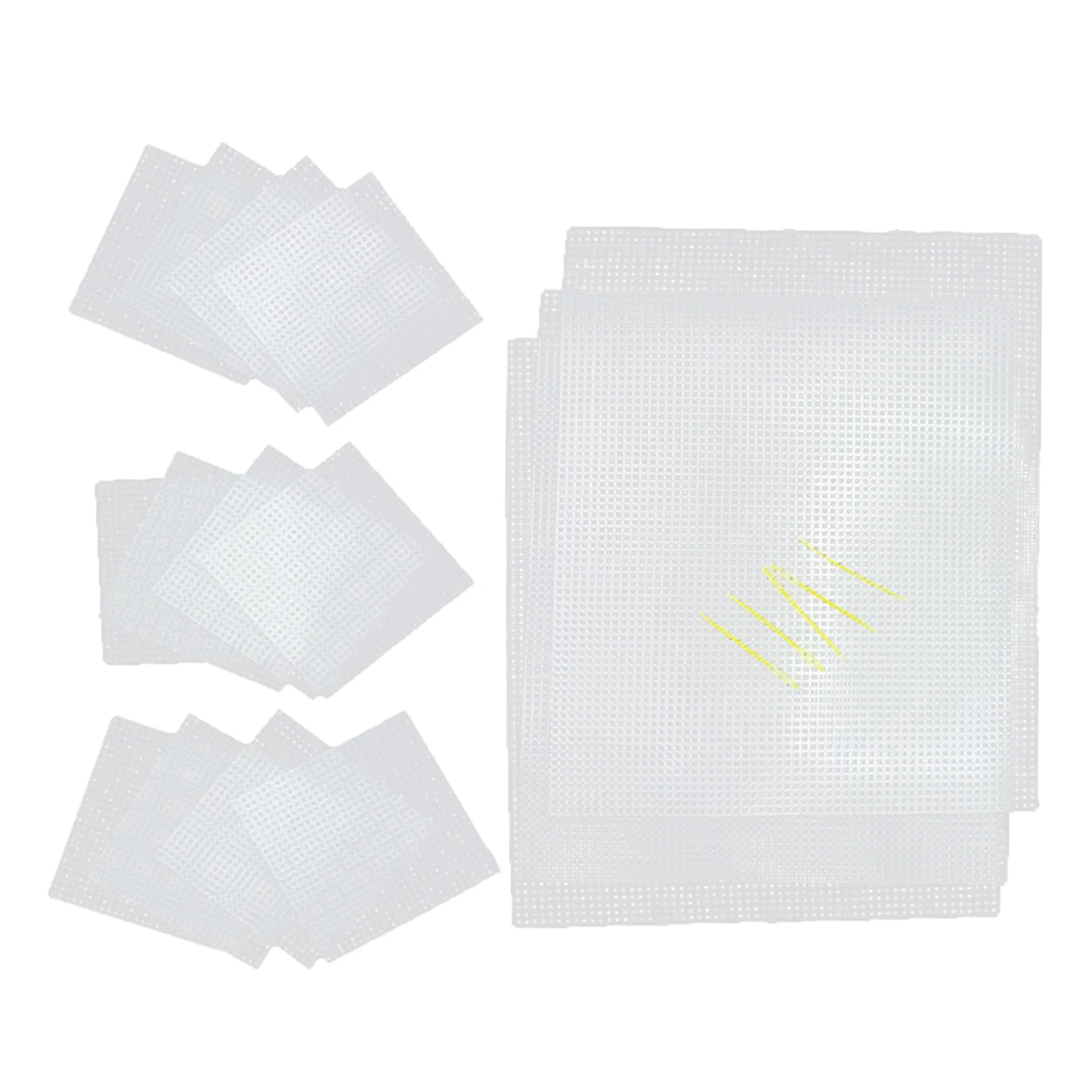 15pcs Mesh Plastic Canvas Sheets Cross Stitch Sewing Plastic