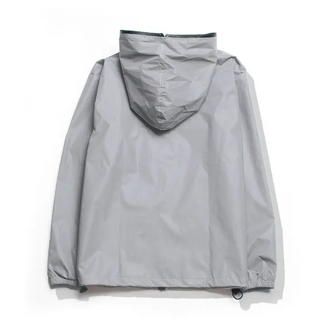 White Reflective Hooded Jacket 12