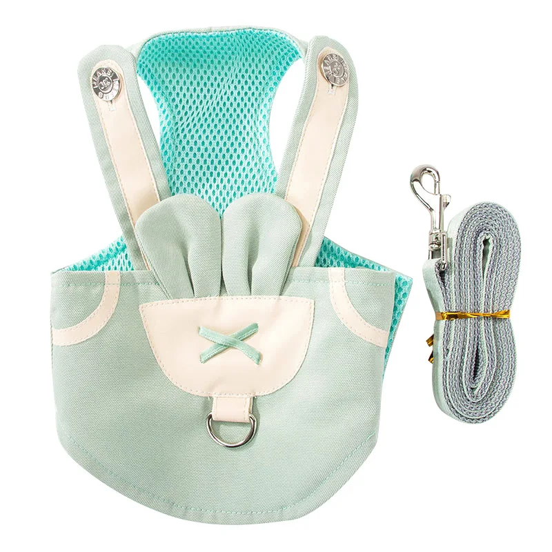 

Beautiful Dog Vest Harness Leash Breathable Mesh Cotton Lead Puppy Accessories For Small Dogs Pets Cat Chain Clothes Supplies