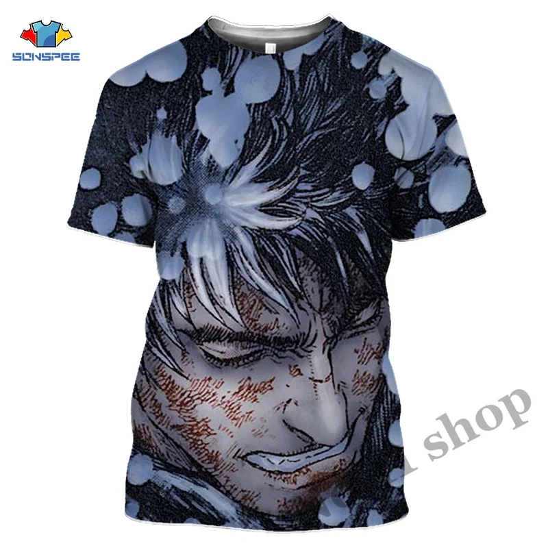 Comics Berserker T shirt Men 3D Print Horror T-Shirts Women Summer Tshirt Harajuku Anime Knight Tee Tops Harajuku Short Sleeve (28)