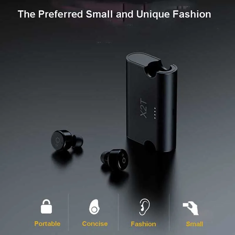 X2T мульти Цвет Bluetooth 5,0 наушники True стерео мини Беспроводной наушники с зарядный чехол Поддержка подключение двух устройств