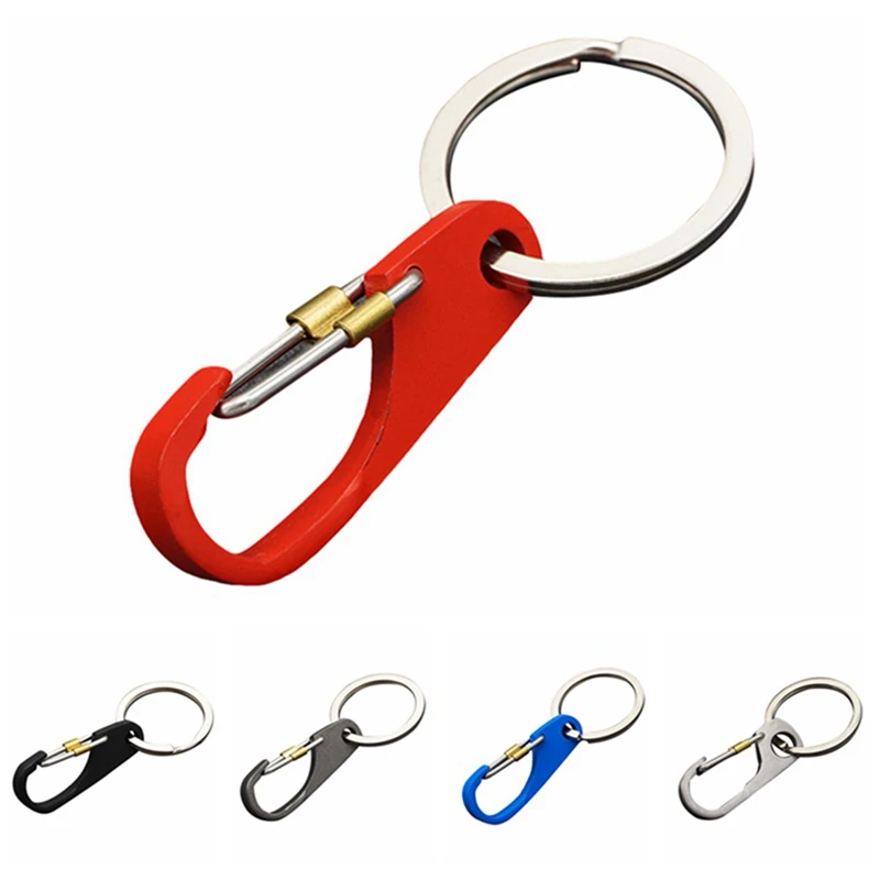 

Outdoor EDC Stainless Steel Hanging Buckle Carabiner Spring Clips Camping Hiking Keychain Car Key Ring Keychain Clip