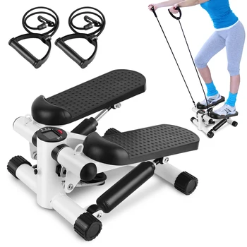

Mini Fitness Twist Stepper Electronic Display Exercise Workout Machine Home Gym Fitness Equipment Steppers with Resistance Bands