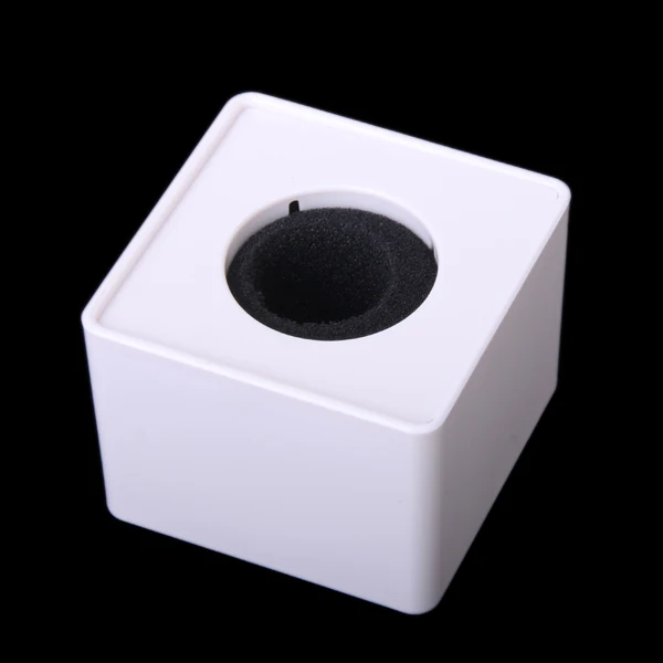 

White ABS Square Cube Design Microphone Mic Station For Self-image Improve