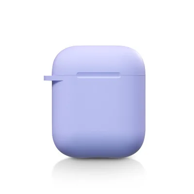 Фиолетовый 10 шт. силиконовый чехол для Airpods 2 мягкий TPU PC прозрачный противоударный наушники, защитный чехол для Apple Airpods 1 Аксессуары - Цвет: Фиолетовый