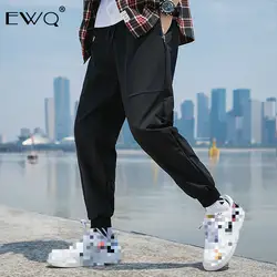 EWQ/мужские камуфляжные темно-зернистые брюки, 2019, новая мода, Осенние, с рисунком Креста, на завязках, уличная одежда, мужские брюки, 9A329