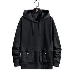 Suéter con capucha de gran tamaño para hombre, ropa suelta de Ruffian, abrigo grueso 8XL, otoño e invierno, novedad de 2021