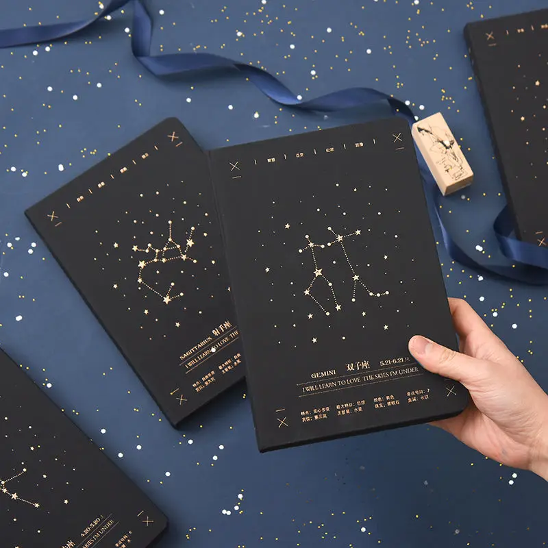 

European creative twelve constellation style notebook hand book student notebook thick notebook notepad student supplies