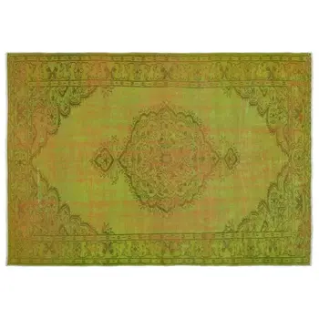 

Handmade Green Vintage Overdyed Turkish Area Rug 184x257 Cm-6'0''X8'5''