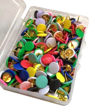 

300Pcs Plastic Push Pins Delicate Practical Colorful Durable Flat Drawing Pins