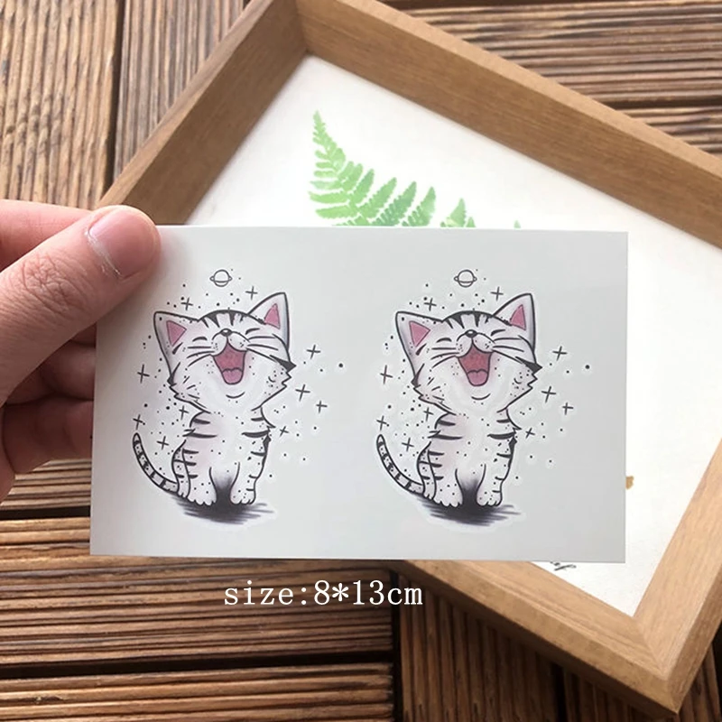 Tattoo Sticker Tatoo Waterproof Cat Japanese Cute Pet Arm Semi Permanent Animal Funny for Men Women
