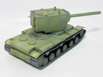 

3D Paper Model Soviet KV-2 Heavy Tank 1:35 Tank World Kv2 152 Divine Two Sets of Turret Military Collection Gifts Children Toys