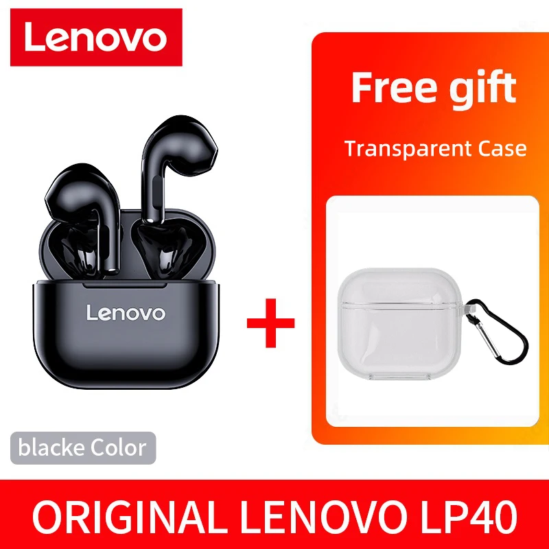 Lenovo LP40 TWS Wireless Bluetooth 5.0 Earphones Mini Headphones with Mic Touch Control Music Sports Waterproof Earbuds Headsets 