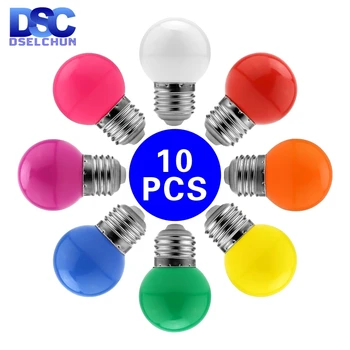 

10pcs/lot Colorful Light Bulb E27 220V RGB LED Lamp Bulb White/Warm White/Red/Green/Blue/Yellow/Orange/Pink/Purple Night Light