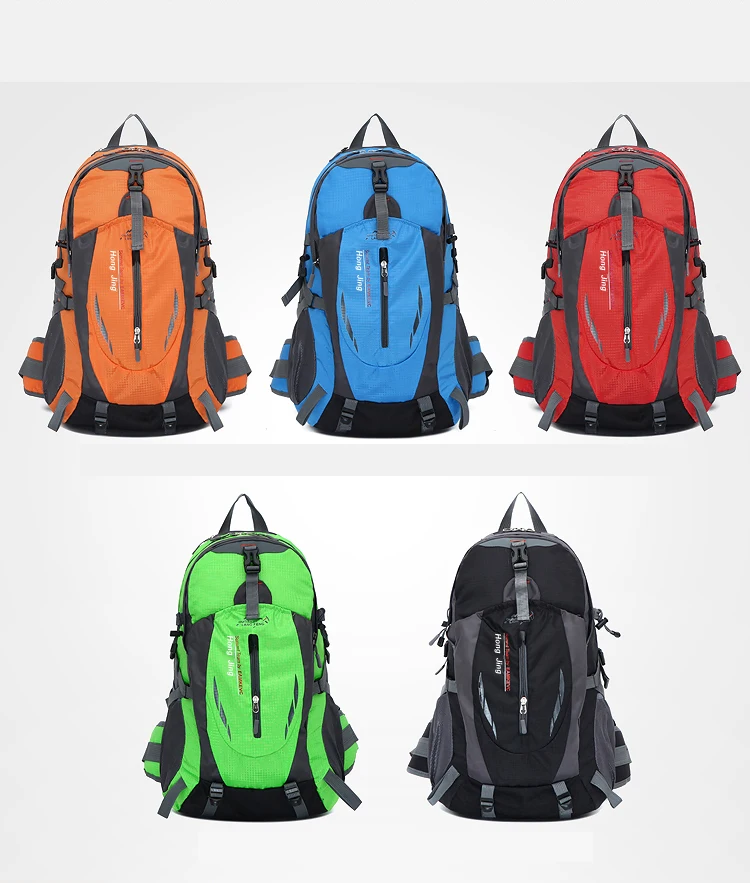 Waterproof Casual Backpacks Unisex Black Travel Backpacks 35L