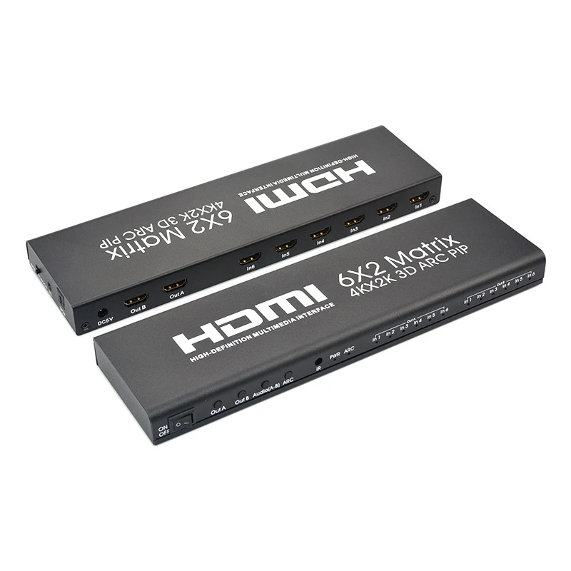 6X2 HDMI матрица Ultra 1080P HD 4K x 2K/30HZ HDR ARC Switch Splitter оптический SPDIF 3 5 мм o HIFI