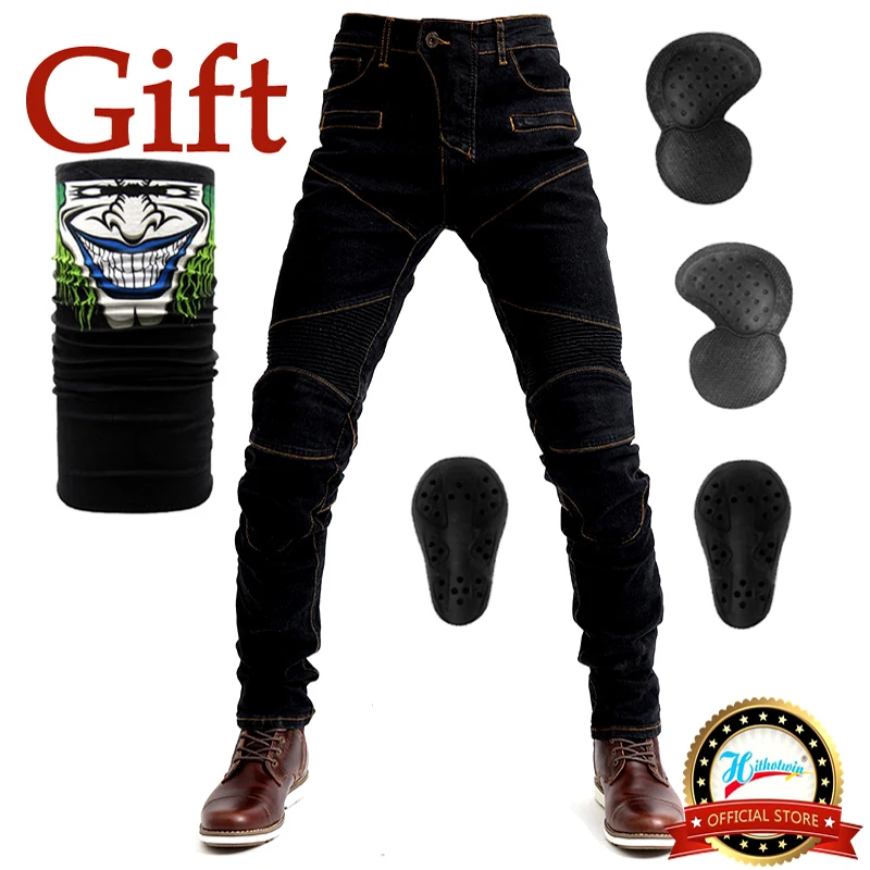 

2019 New 718 Motorcycle Pants Men Motocross Pants Biker Motorcycle Jeans Protective Gear Riding Motorbike Pantalones Moto Pants