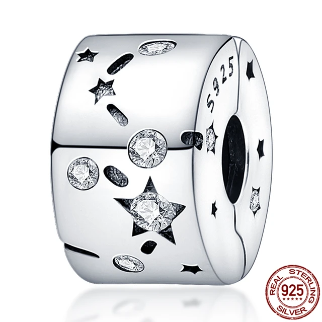 plata charms of ley 925 original Fits original pandora bracelet 925 silver women pendant jewelry galaxy starry sky charms beads CMS1714