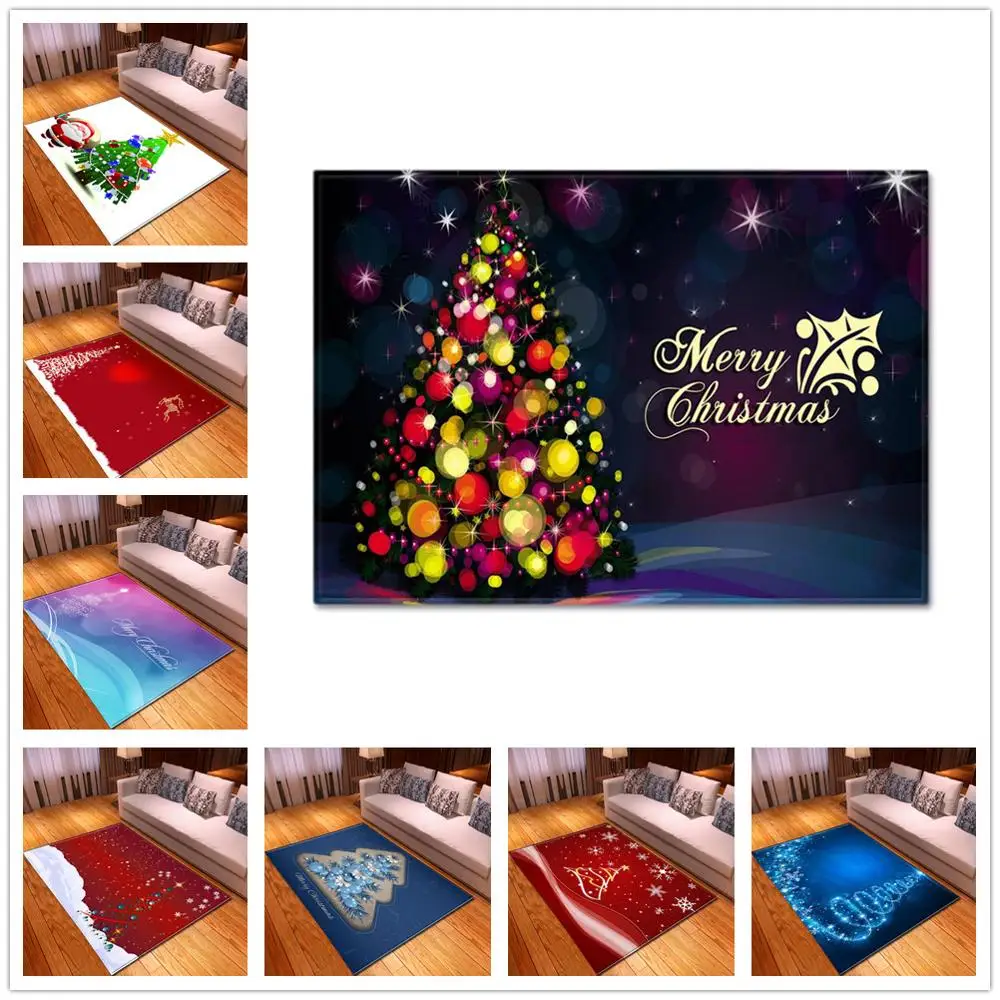 Мультяшный коврик для детской комнаты, игровой коврик для детской спальни, напольный коврик, фланелевый рождественский подарок, ковры, украшения для рождественской елки