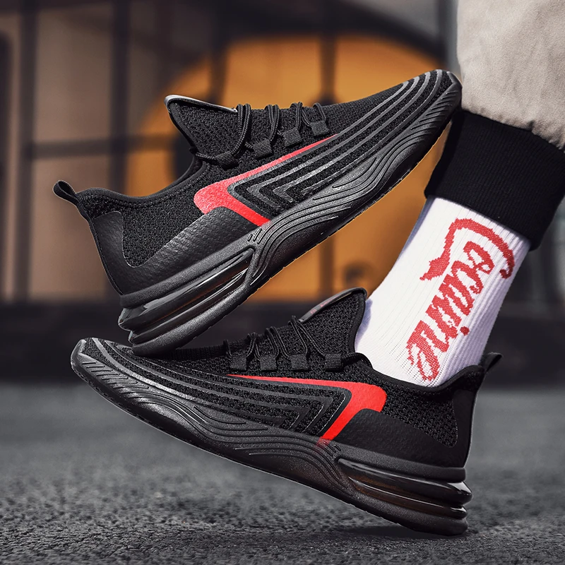 2020 New Spring Summer Flyknit Running Shoes Men Breathable Mesh Men Shoes Cushioning Sneakers Men Sport Shoes Zapatos Hombre