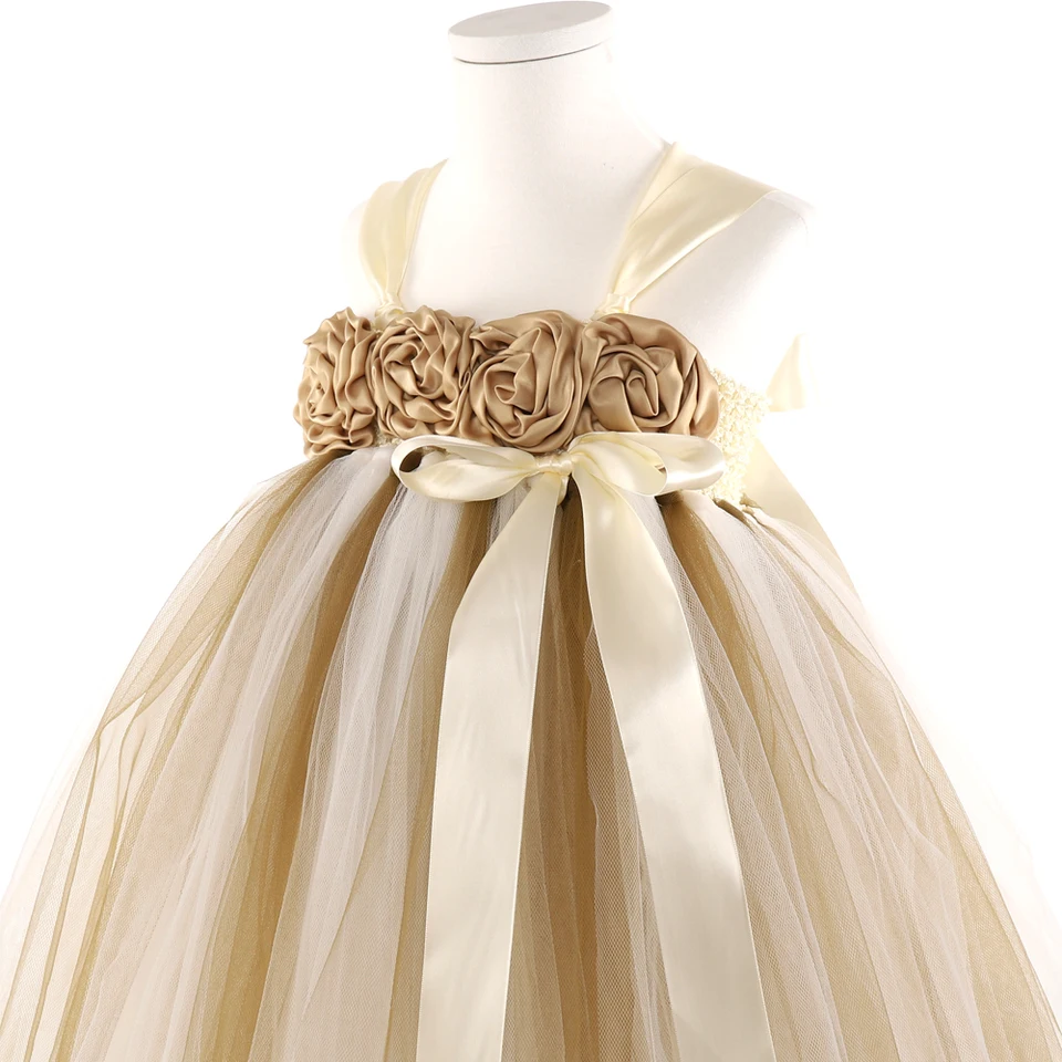 ivory champagne flower girl dresses