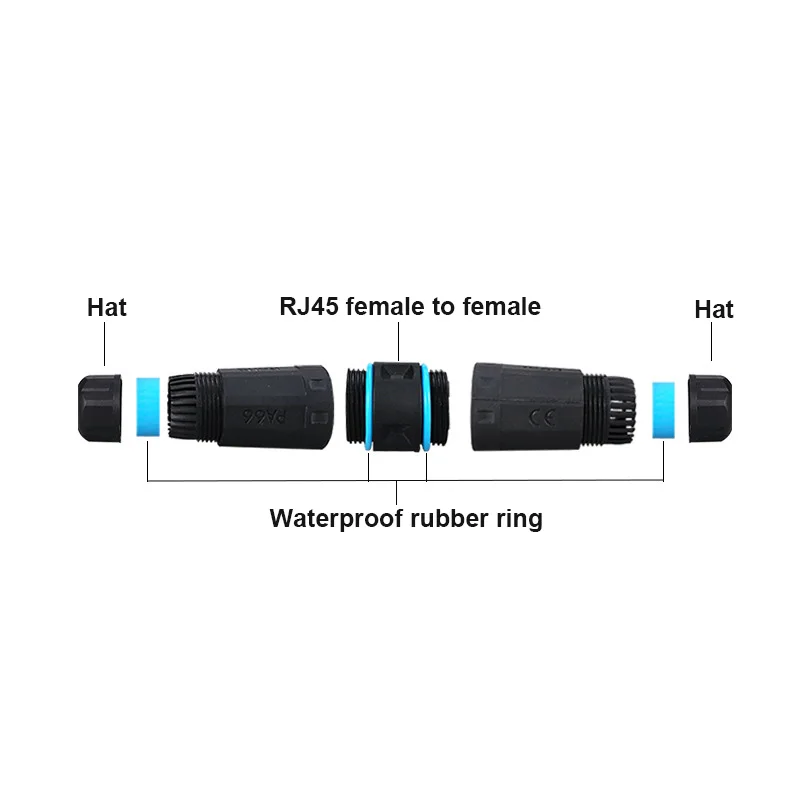 Bouclier connecteur RJ45 femelle à femelle extérieur IP68 étanche, port réseau LAN séparateur tête de transfert adaptateur couremplaçant CAT5 CAT6